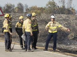 Incendi forestal a Barbera del vallès - AP-7 